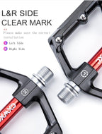 Pedals Bicycle Aluminum Pedal Mountain Urban Road Parts Sealed Bearing Flat Platform All-Round Pedals Bike Accessories Advanced 4 Bearings Mountain Bike Pedals Platform Bicycle Flat Alloy Pedals Stevvex