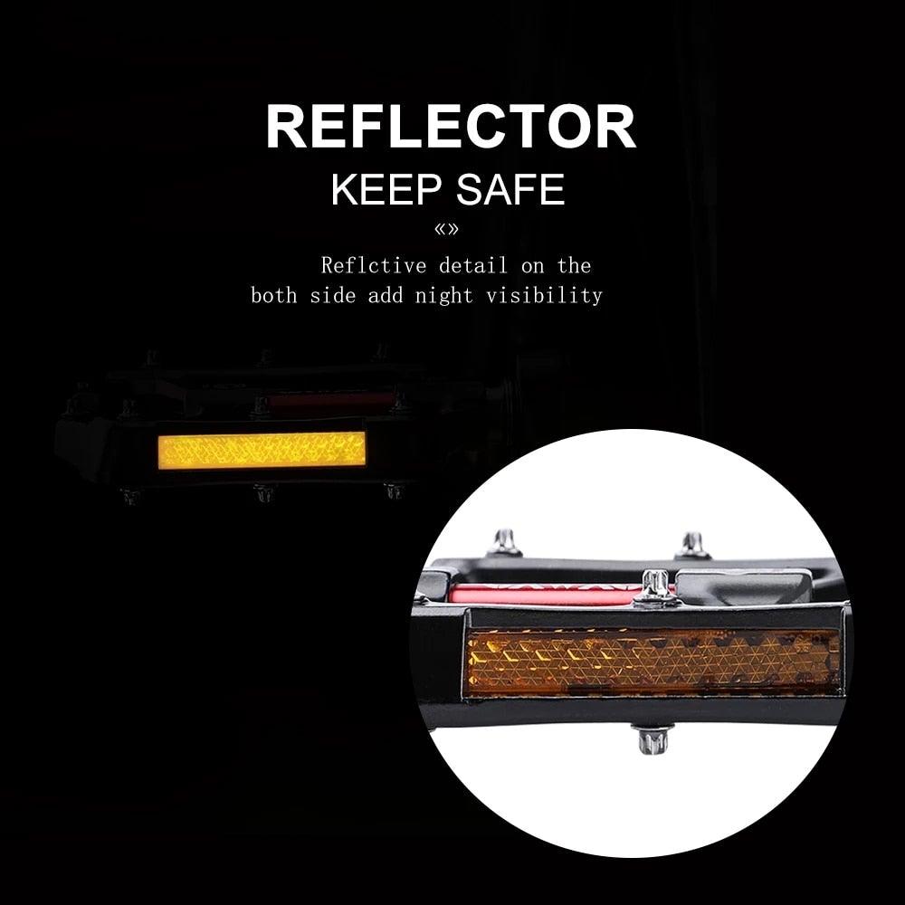 Pedals Bicycle Aluminum Pedal Mountain Urban Road Parts Sealed Bearing Flat Platform All-Round Pedals Bike Accessories Advanced 4 Bearings Mountain Bike Pedals Platform Bicycle Flat Alloy Pedals Stevvex