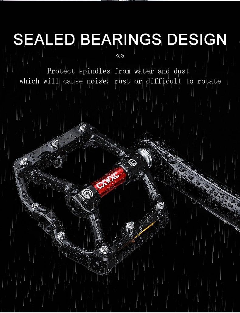 Pedals Bicycle Aluminum Pedal Mountain Urban Road Parts Sealed Bearing Flat Platform All-Round Pedals Bike Accessories Advanced 4 Bearings Mountain Bike Pedals Platform Bicycle Flat Alloy Pedals Stevvex
