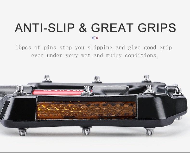 Pedals Bicycle Aluminum Pedal Mountain Urban Road Parts Sealed Bearing Flat Platform All-Round Pedals Bike Accessories Advanced 4 Bearings Mountain Bike Pedals Platform Bicycle Flat Alloy Pedals Stevvex