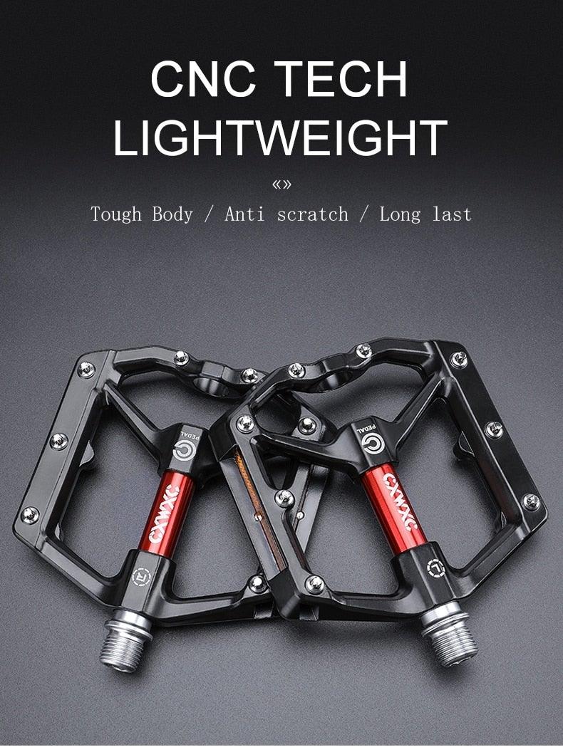 Pedals Bicycle Aluminum Pedal Mountain Urban Road Parts Sealed Bearing Flat Platform All-Round Pedals Bike Accessories Advanced 4 Bearings Mountain Bike Pedals Platform Bicycle Flat Alloy Pedals Stevvex