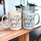 For Peep's Sake Coffee Mug 16oz Ceramic Pastel Blue Pink Funny Gift BandsCo Straps