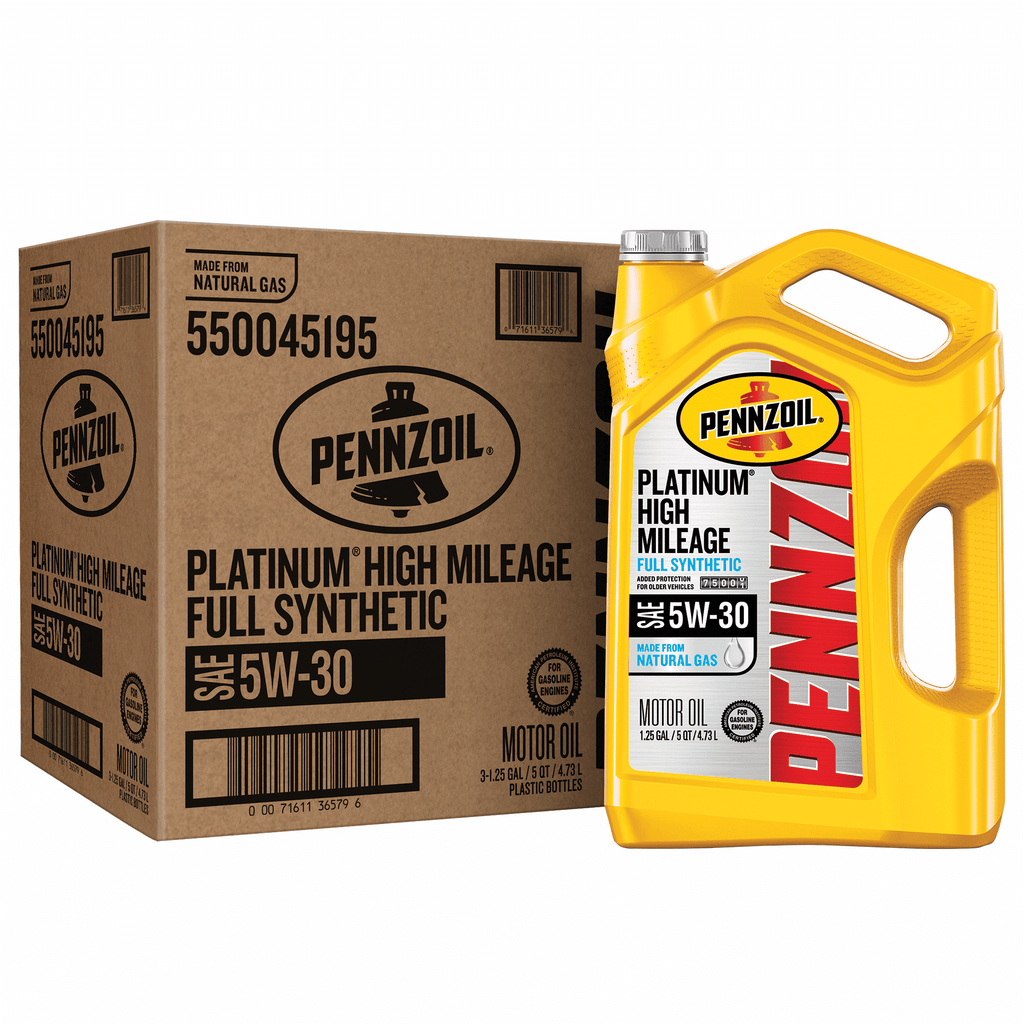 Pennzoil Platinum High Mileage Full Synthetic 5W-30 Motor Oil, 5 Quart (3 Pack) EasyOptionXY LLC