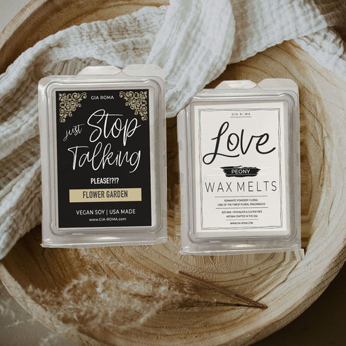 London Peony Romantic Powdery Floral Candle Scent, White or Black Label BandsCo Straps