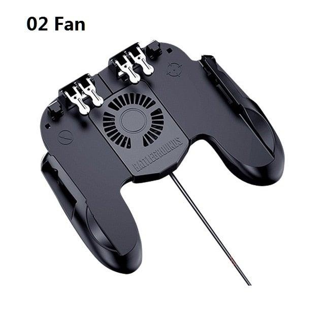 Perfect 6 Finger All-in-One Mobile Game Triggers Controller For Smartphones Mobile Along With Cooling Fan Stevvex