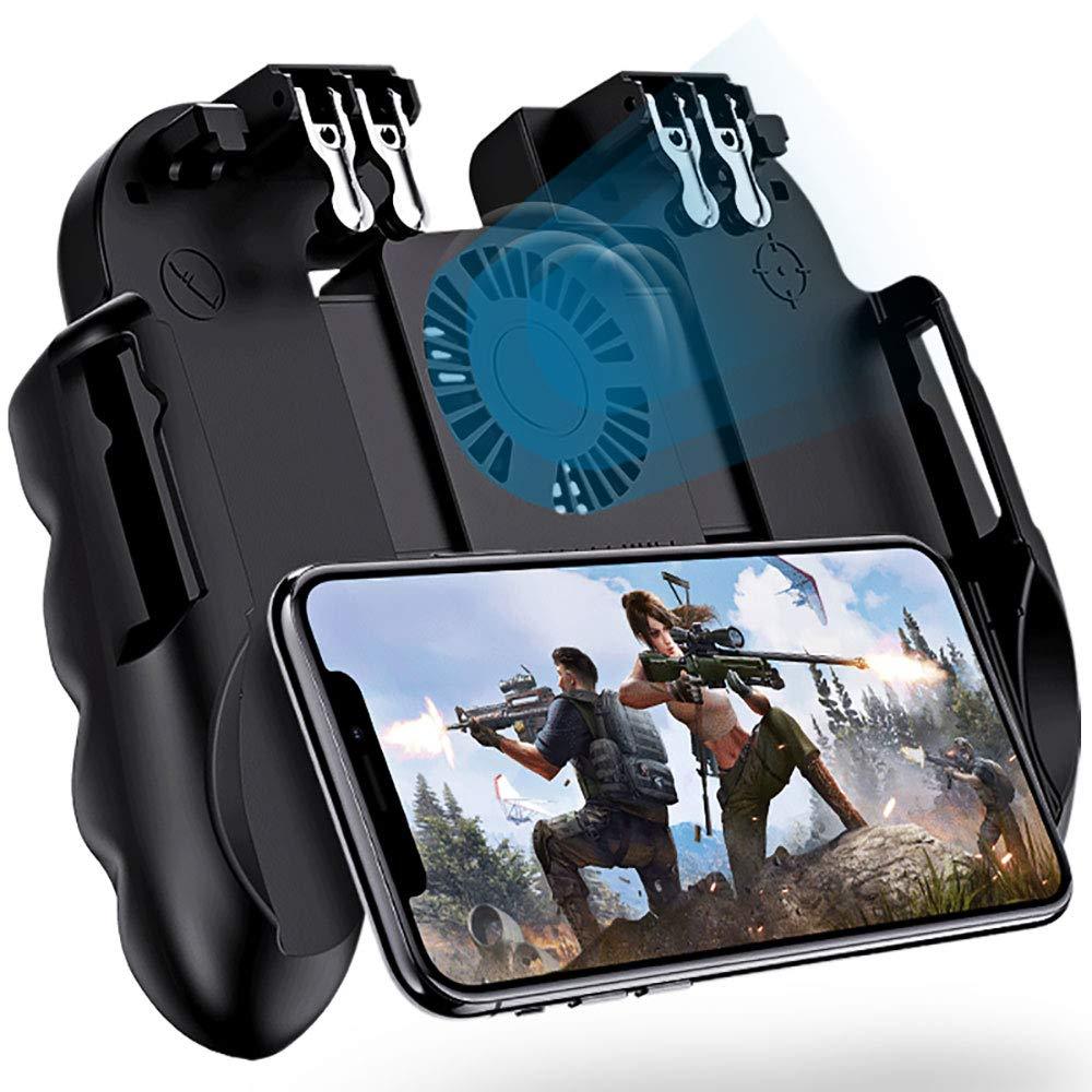 Perfect 6 Finger All-in-One Mobile Game Triggers Controller For Smartphones Mobile Along With Cooling Fan Stevvex