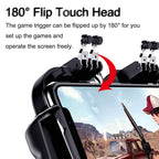 Perfect 6 Finger All-in-One Mobile Game Triggers Controller For Smartphones Mobile Along With Cooling Fan Stevvex