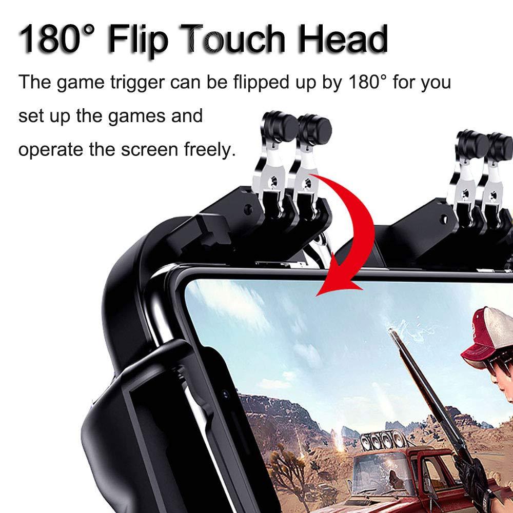 Perfect 6 Finger All-in-One Mobile Game Triggers Controller For Smartphones Mobile Along With Cooling Fan Stevvex