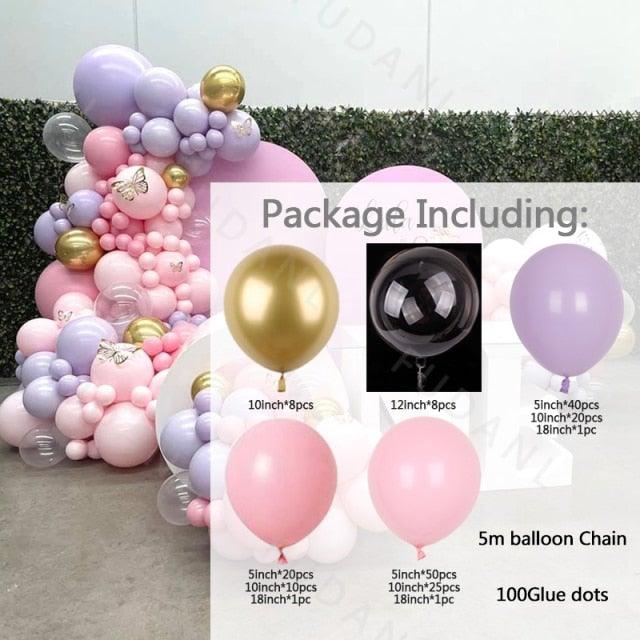 Perfect Set Of Pink Purple Balloon Set Arch Garland Kit For Wedding Birthday Anniversary Balloons For Party Decorations Stevvex