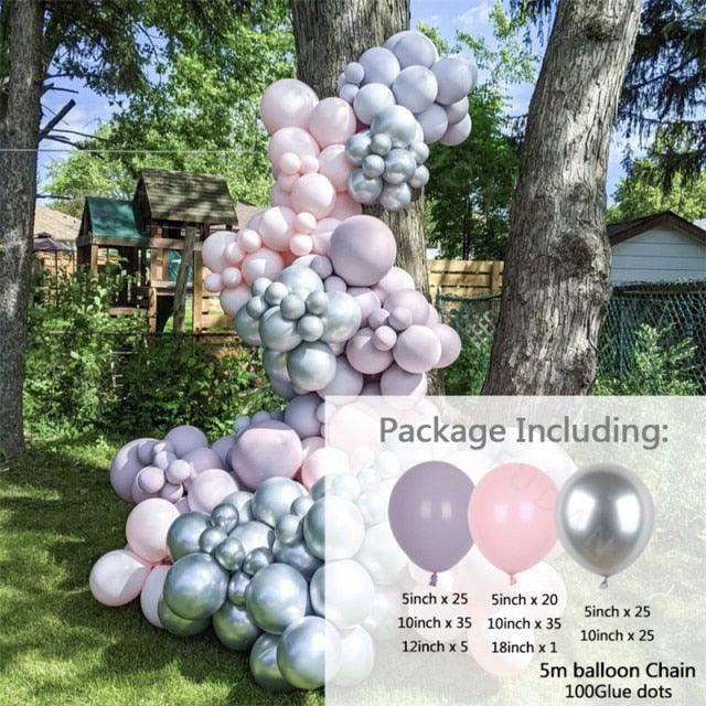 Perfect Set Of Pink Purple Balloon Set Arch Garland Kit For Wedding Birthday Anniversary Balloons For Party Decorations Stevvex