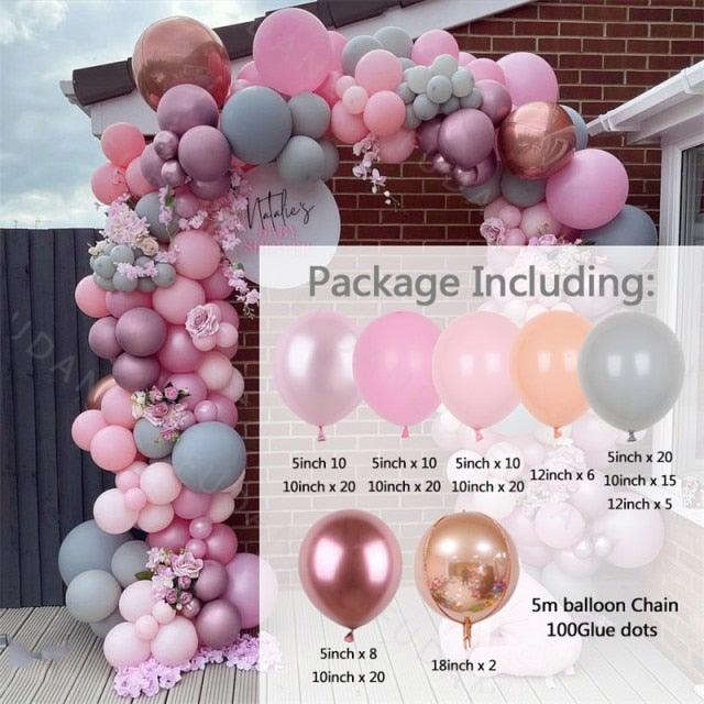 Perfect Set Of Pink Purple Balloon Set Arch Garland Kit For Wedding Birthday Anniversary Balloons For Party Decorations Stevvex