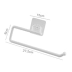 Perforation-Free Kitchen Toilet Paper Holder Special Paper Towel Rack Cling Film Storage Rack Toilet Paper Rag Holder  Wall Mount Self Adhesive Toilet Paper Holder Durable Stainless Steel Brushed Nickel Toilet Paper Roll Holder Modern No Drilling Stevvex