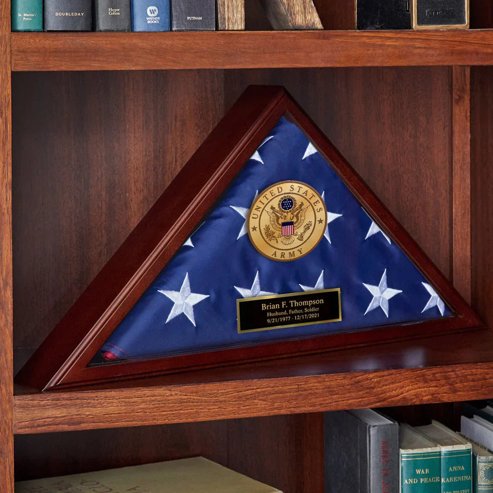 Personalized Cherry Flag Case Gift for Army Soldier - Made in USA The Military Gift Store