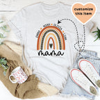 Personalized Mama Boho Rainbow Tee Peachy Sunday