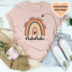 Personalized Mama Boho Rainbow Tee Peachy Sunday