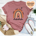 Personalized Mama Boho Rainbow Tee Peachy Sunday