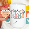 Personalized Mom Mug With Kids Names Peachy Sunday