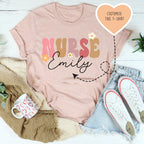 Personalized Nurse Tee Peachy Sunday