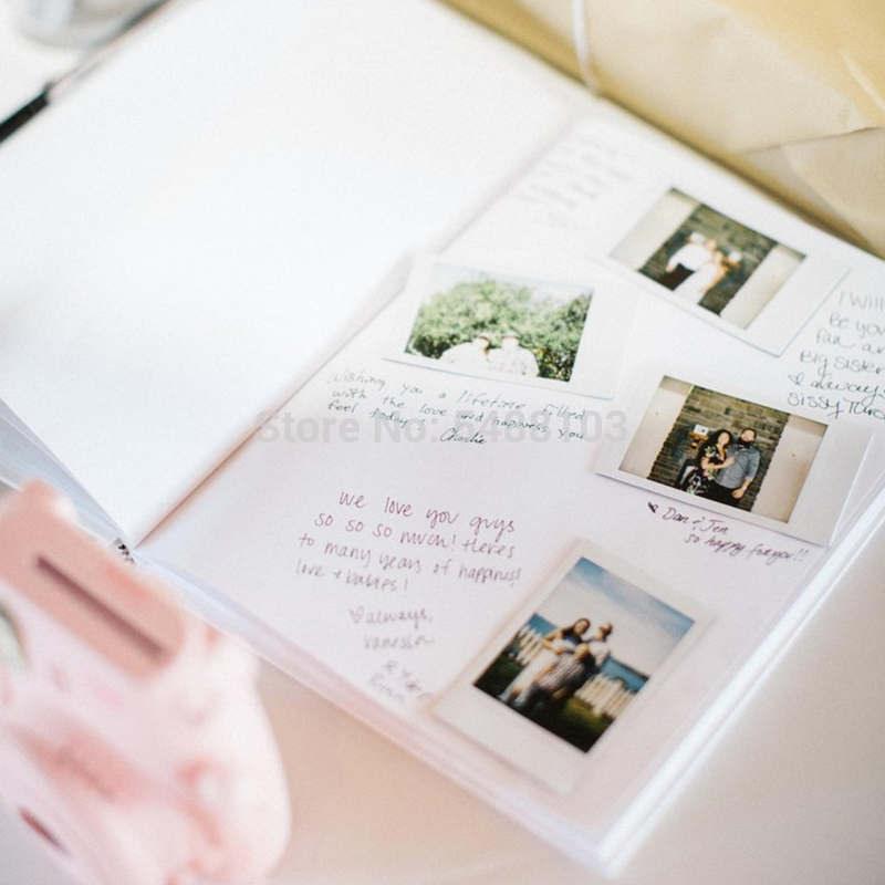 Personalized Wood Look Printable White Guestbook Flower Wedding Guest Book Alternatives Album Custom Wedding Scrapbook For Gifts Stevvex