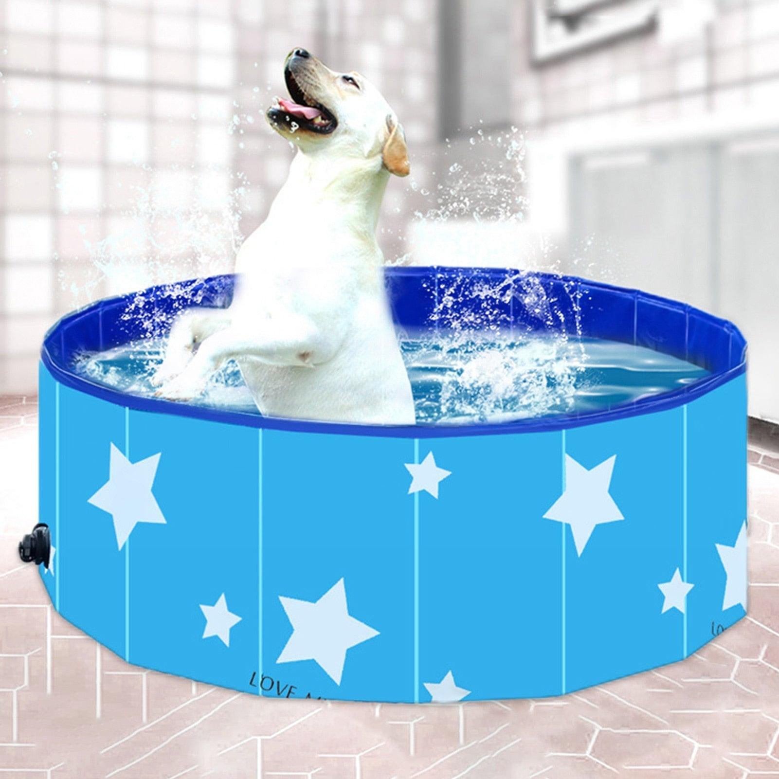 Pet Bathing Tub Foldable Dog Pool Anti-skid Safe Environmental Dog Washing Station For Home Large Space High Strength Collapsible Dog Bathtub Pet Swimming Pool Portable Foldable Pet Bathtub Pool for Dogs Cats Stevvex