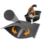 Pet Cat Litter Mat Waterproof Double Layer Cat Litter Trapping Pet Litter Box Mat Clean Pad Products For Cats Accessories Cat Litter Mat Trapping for Litter Box No-Toxic & Super Size  Urine & Waterproof Honeycomb Double Layer Anti Tracking Mats Stevvex