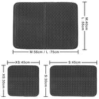 Pet Cat Litter Mat Waterproof Double Layer Cat Litter Trapping Pet Litter Box Mat Clean Pad Products For Cats Accessories Cat Litter Mat Trapping for Litter Box No-Toxic & Super Size  Urine & Waterproof Honeycomb Double Layer Anti Tracking Mats Stevvex