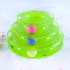 Pet Cat Toy Training Amusement Plate Kitten Tower Tracks Disc Cat Intelligence Amusement Triple Disc tumbler  Fish Animal Toy For Small Dogs Wiggle Fish Catnip Toys Motion Kitten Toy Plush Interactive Cat Toys for Cat Exercise