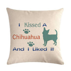 Pet Dog Elegant Design Linen Cotton Throw Pillow Covers Dog Pattern Cotton Throw Pillow Covers Car Sofa Cushion Cover Pillowcases Couch Cushion Cover Home Sofa Bed Decorative Pillows