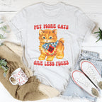 Pet More Cats Tee Peachy Sunday