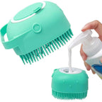 Pet Silicone Shampoo Bath Brush Massage Rubber Comb Bathing Shampoo Colorful Massager For Dogs Stevvex