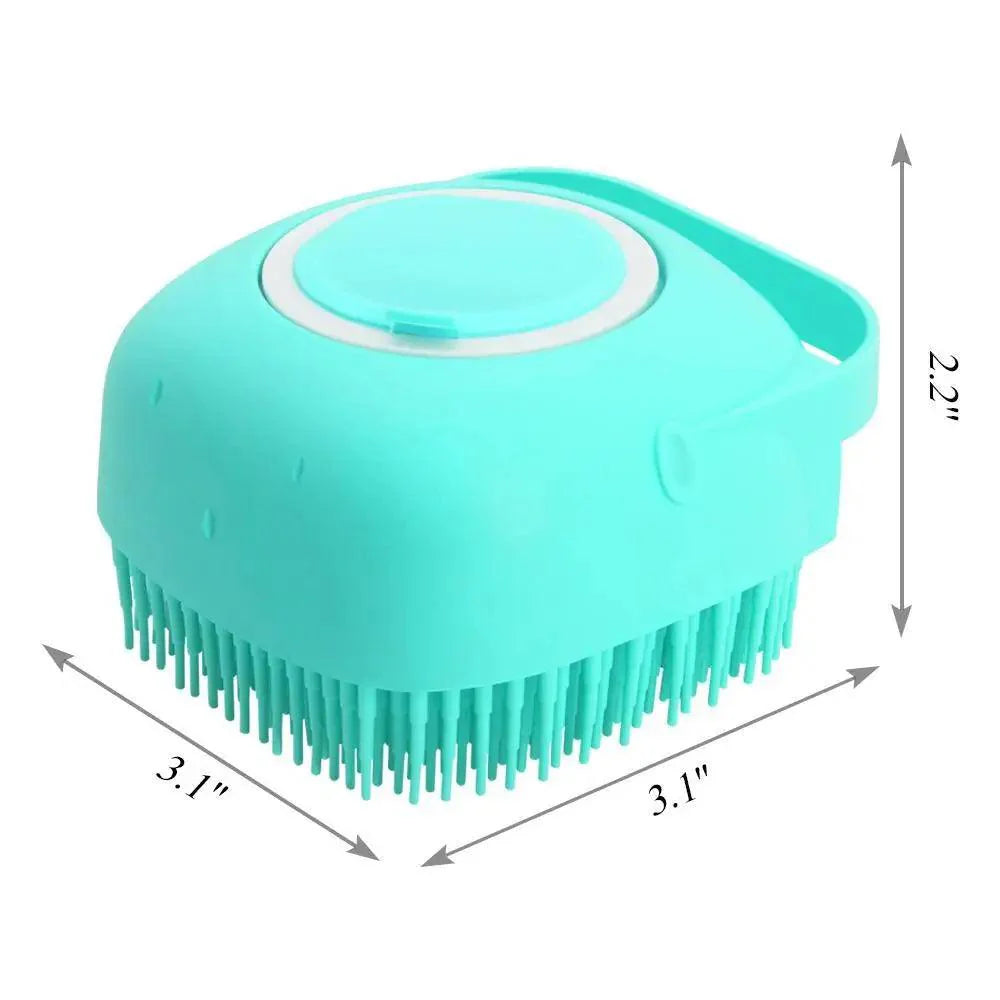 Pet Silicone Shampoo Bath Brush Massage Rubber Comb Bathing Shampoo Colorful Massager For Dogs Stevvex