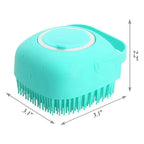 Pet Silicone Shampoo Bath Brush Massage Rubber Comb Bathing Shampoo Colorful Massager For Dogs Stevvex