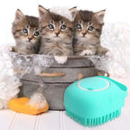 Pet Silicone Shampoo Bath Brush Massage Rubber Comb Bathing Shampoo Colorful Massager For Dogs Stevvex