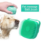 Pet Silicone Shampoo Bath Brush Massage Rubber Comb Bathing Shampoo Colorful Massager For Dogs Stevvex