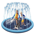 Pet Swimming Pool Pet Sprinkler Pad Inflatable Water Spray Mat Tub Summer Play Cooling Mat Dog Bathtub Dog Cooling Mat Pet Bed Sprinkler Pad for Dogs & Kids PVC Splash Pad for Kids Age Water Toys for Summer Outdoor Stevvex