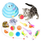 Pets Cat Toys Mouse Shape Balls Shapes Cat Interactive Pet Toys Assortments Foldable Rainbow Tunnel Cat Feather Interactive Feather Toy Fluffy Mouse Cat Love New Pet Toy Funny Cat Stick Mouse Supplies Value Bundle Stevvex