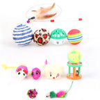 Pets Cat Toys Mouse Shape Balls Shapes Cat Interactive Pet Toys Assortments Foldable Rainbow Tunnel Cat Feather Interactive Feather Toy Fluffy Mouse Cat Love New Pet Toy Funny Cat Stick Mouse Supplies Value Bundle Stevvex