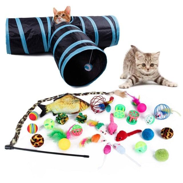 Pets Cat Toys Mouse Shape Balls Shapes Cat Interactive Pet Toys Assortments Foldable Rainbow Tunnel Cat Feather Interactive Feather Toy Fluffy Mouse Cat Love New Pet Toy Funny Cat Stick Mouse Supplies Value Bundle Stevvex