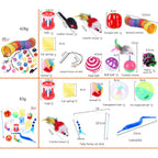 Pets Cat Toys Mouse Shape Balls Shapes Cat Interactive Pet Toys Assortments Foldable Rainbow Tunnel Cat Feather Interactive Feather Toy Fluffy Mouse Cat Love New Pet Toy Funny Cat Stick Mouse Supplies Value Bundle Stevvex