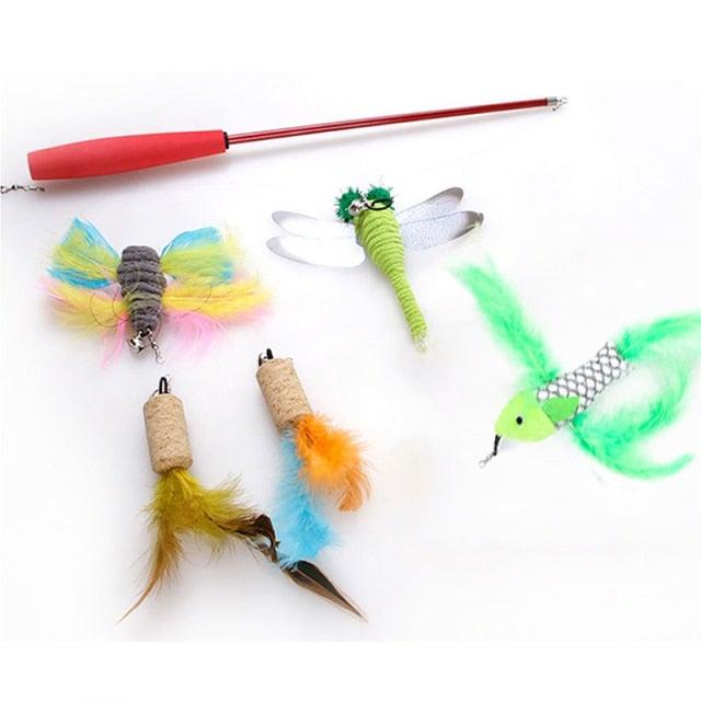 Pets Cat Toys Mouse Shape Balls Shapes Cat Interactive Pet Toys Assortments Foldable Rainbow Tunnel Cat Feather Interactive Feather Toy Fluffy Mouse Cat Love New Pet Toy Funny Cat Stick Mouse Supplies Value Bundle Stevvex