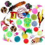 Pets Cat Toys Mouse Shape Balls Shapes Cat Interactive Pet Toys Assortments Foldable Rainbow Tunnel Cat Feather Interactive Feather Toy Fluffy Mouse Cat Love New Pet Toy Funny Cat Stick Mouse Supplies Value Bundle Stevvex