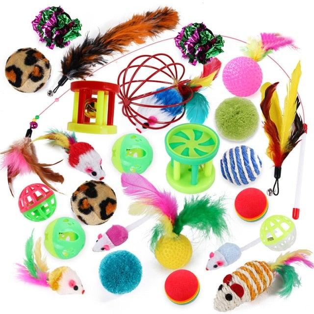 Pets Cat Toys Mouse Shape Balls Shapes Cat Interactive Pet Toys Assortments Foldable Rainbow Tunnel Cat Feather Interactive Feather Toy Fluffy Mouse Cat Love New Pet Toy Funny Cat Stick Mouse Supplies Value Bundle Stevvex