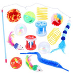 Pets Cat Toys Mouse Shape Balls Shapes Cat Interactive Pet Toys Assortments Foldable Rainbow Tunnel Cat Feather Interactive Feather Toy Fluffy Mouse Cat Love New Pet Toy Funny Cat Stick Mouse Supplies Value Bundle Stevvex
