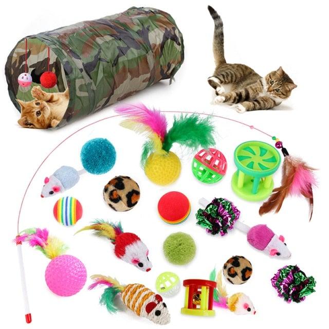 Pets Cat Toys Mouse Shape Balls Shapes Cat Interactive Pet Toys Assortments Foldable Rainbow Tunnel Cat Feather Interactive Feather Toy Fluffy Mouse Cat Love New Pet Toy Funny Cat Stick Mouse Supplies Value Bundle Stevvex