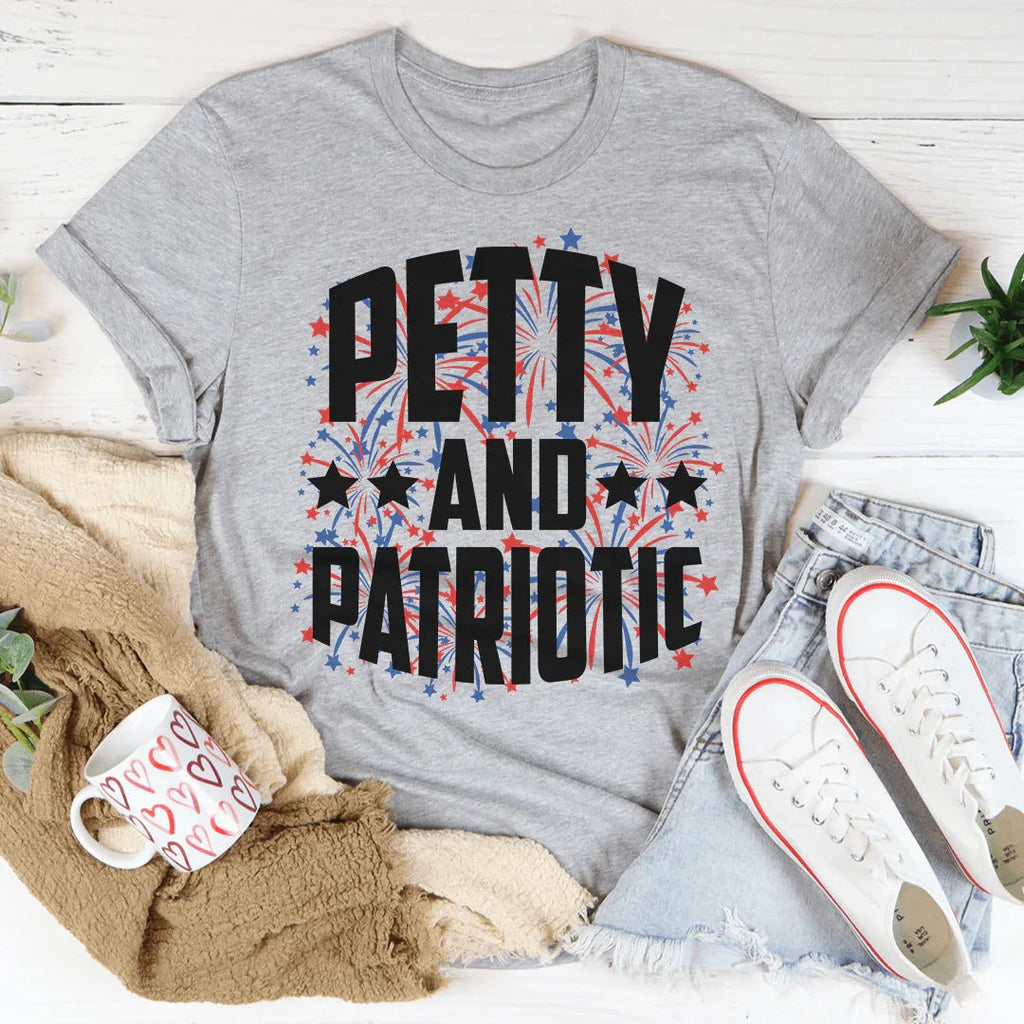 Petty And Patriotic Tee Peachy Sunday
