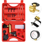 Hand Held Vacuum Pressure Pump Tester Set Brake Fluid Bleeder Bleeding Kit + Box Pi-Mart