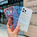 Phone Case For IPhone 12 13 14 Mini Case For iphone Cute Case Cover Soft Silicone Wallet Card Holder Clear Heavy Duty Protective Crystal Clear Back Cover with Shockproof Bumper Case Stevvex