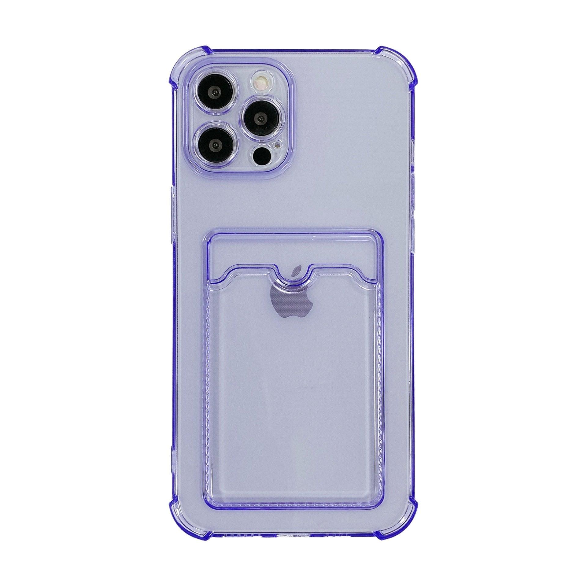 Phone Case For IPhone 12 13 14 Mini Case For iphone Cute Case Cover Soft Silicone Wallet Card Holder Clear Heavy Duty Protective Crystal Clear Back Cover with Shockproof Bumper Case Stevvex
