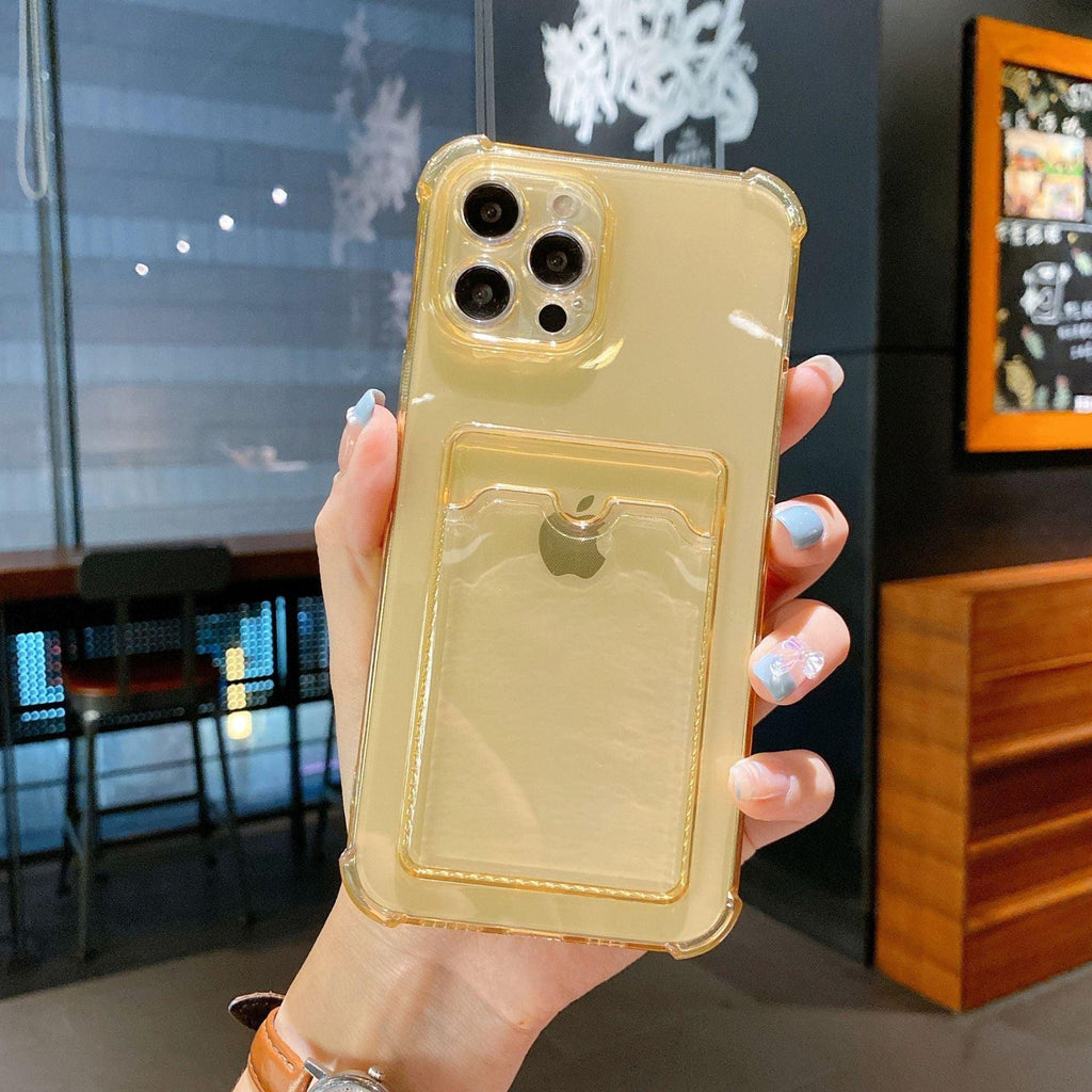 Phone Case For IPhone 12 13 14 Mini Case For iphone Cute Case Cover Soft Silicone Wallet Card Holder Clear Heavy Duty Protective Crystal Clear Back Cover with Shockproof Bumper Case Stevvex