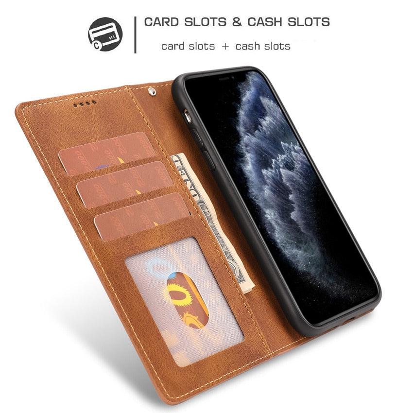 Phone Case For Xiaomi Mi Redmi Note 8 8A 8T 9 9A 9S 10 10S Pro POCO F3 X3 NFC 11 10T Lite 11i 11T Pro Wallet Leather Book Cover Magnetic PU Leather Wallet-Style Business Phone Case Fashion Flip Case with Card Slot Stevvex